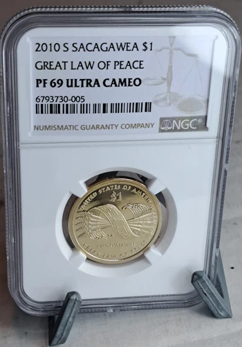 PF69 UCam 2010-S Sacagawea Dollar Great Law of Peace NGC Certificated 
