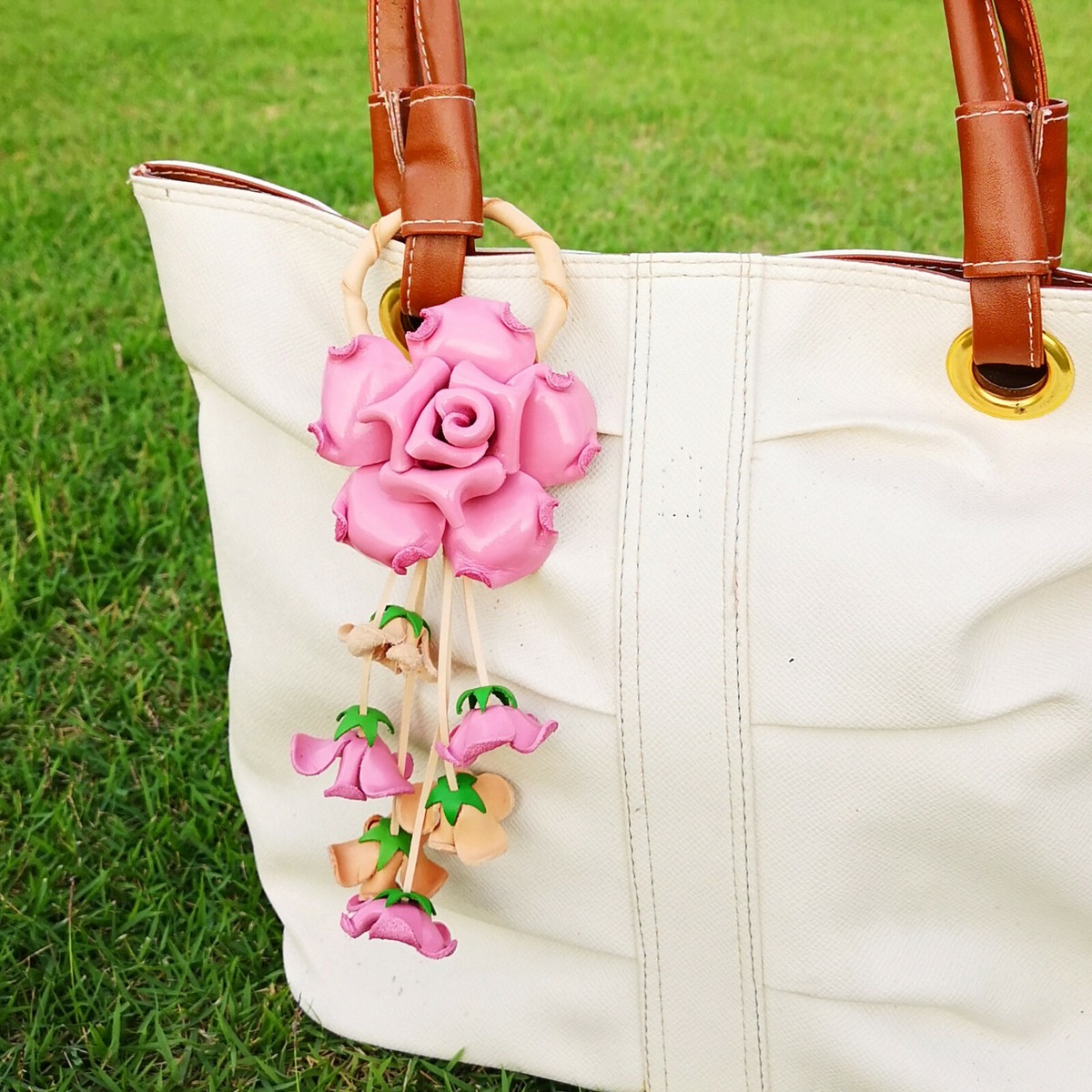 Genuine Leather Purse Charm