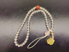 Wrist Strap Good Luck Natural Crystal Phone Charm And Strap