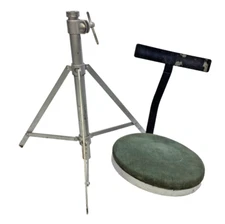 Collapsing Drum Throne Vintage Corduroy Seat Adjustable Muscician