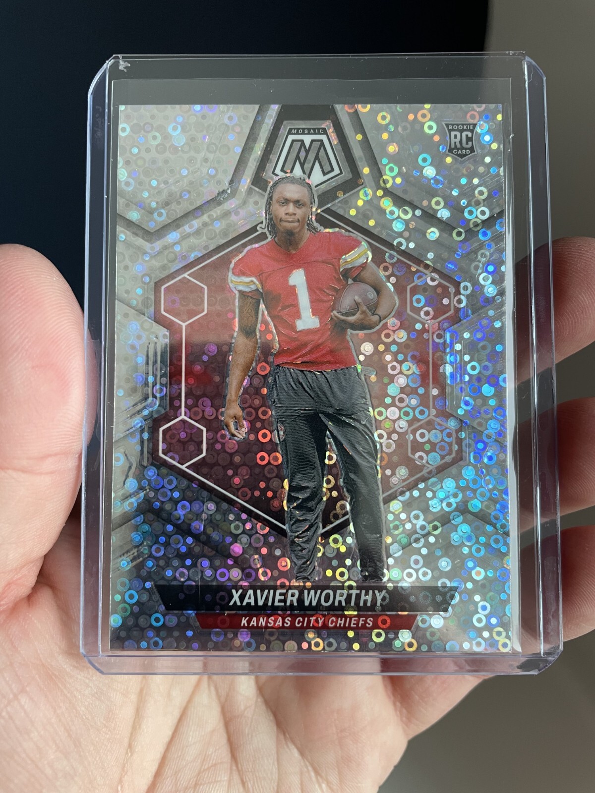 Xavier Worthy Rookie No Huddle Silver Disco Prizm - 2024 Panini Mosaic #328