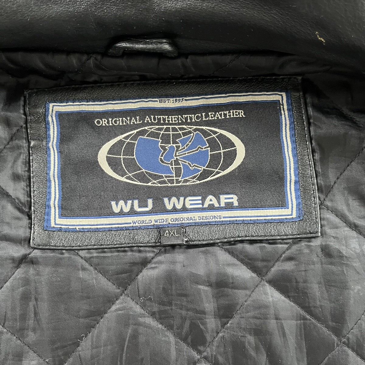 🔴Wu-Wear Jacket Size 4XL Wu-Tang 90's Rare Vintage Leather 🔴Wu-Wear Jacket Size 4XL Wu-Tang 90's Rare Vintage Leather