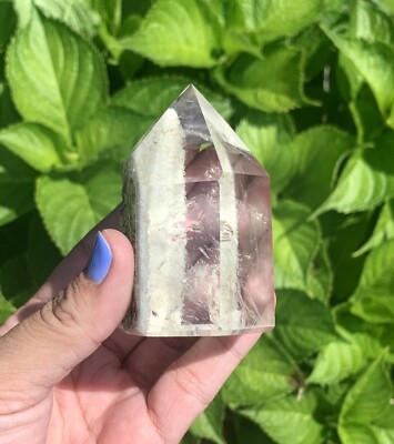 Lodolite Tower Garden Quartz Point Unique White Moss Like Inclusions 175 Grams