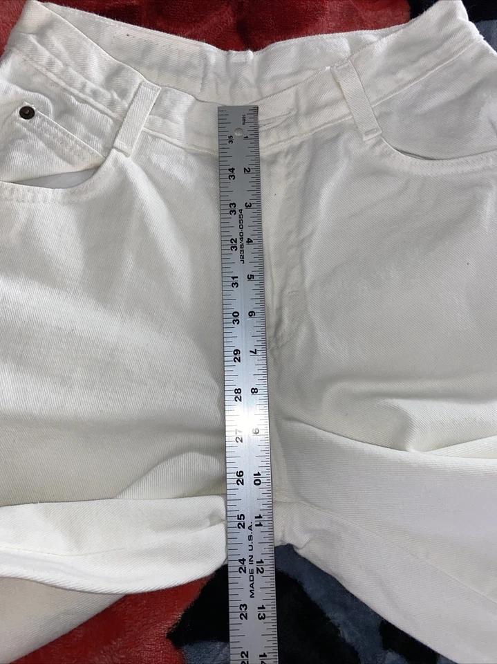 Vintage Gitano High Waist Denim Mom Jeans Size 6 (26x28) Cream Color 100% Cotton - Image 4 of 4