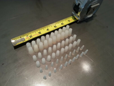 Silicone Tapered Plugs for Powder Coating/Painting - 60 Piece Kit