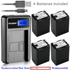 Kastar Battery LCD Charger for Canon BP-827 Canon VIXIA HF M306, VIXIA HF M40