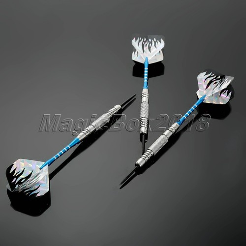 3pcs Fashion Flights Nickelplated Brass Darts Grooved Alu Shafts Indoor Games - Picture 5 of 11