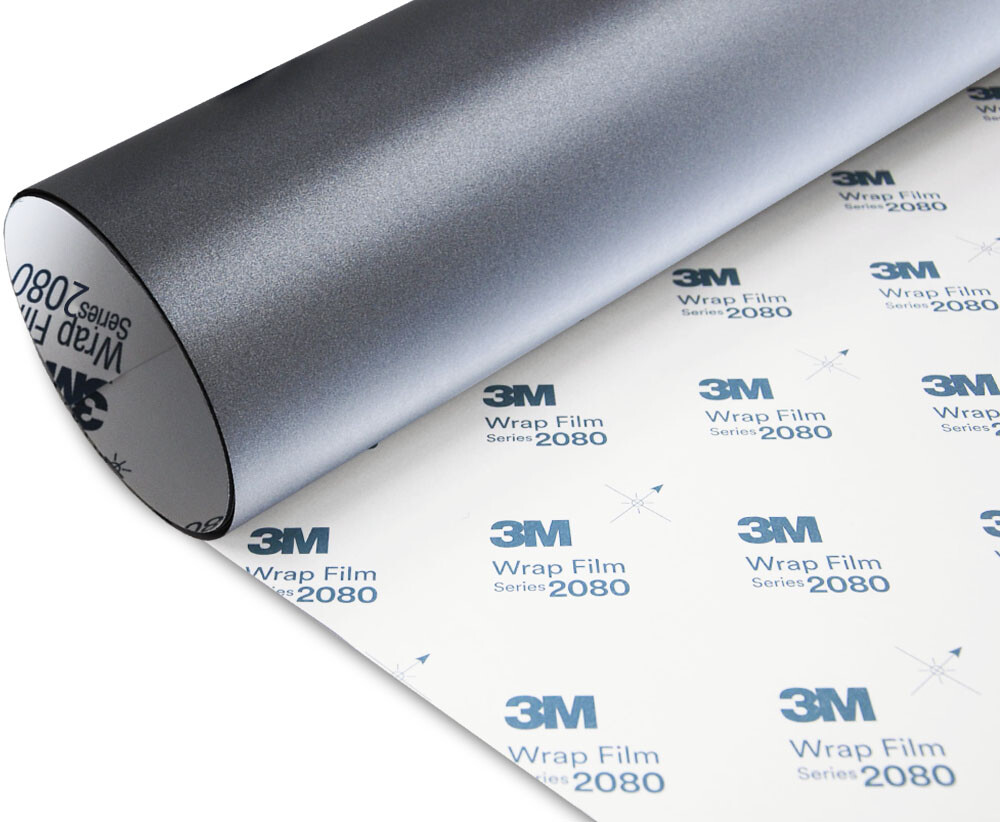 Film thermoformable 3M Anthracite mat metal 2080 M261 pour masquer les rayures de carrosserie