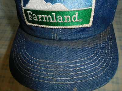 Vintage Farmland Patch Denim Baseball Cap Hat Snapback K Products
