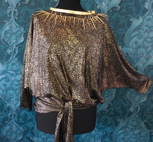 gold batwing top