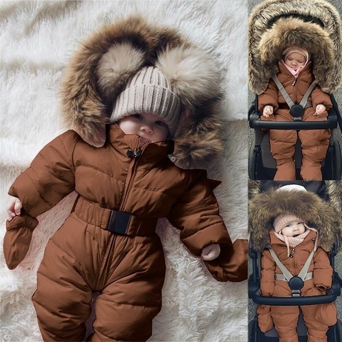 Infant Baby Winter Suit Boy Girl Jacket Hooded Jumpsuit Warm Thick Baby Coat Aa - Bild 9 von 22
