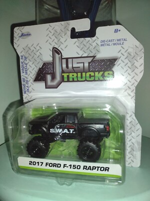 Just Trucks 2022 ~ Wave 36 ~ 2017 FORD F-150 RAPTOR S.W.A.T. 1:64 Scale by Jada