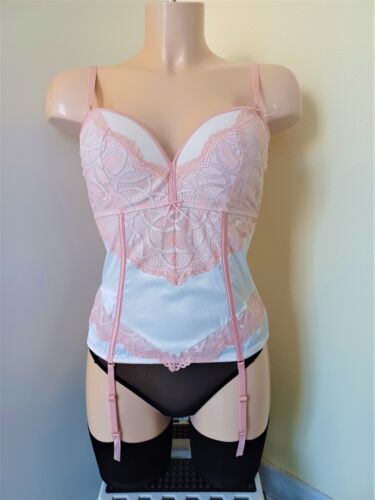 ROUGE GORGE GUEPIERE TAILLE 95B COULEUR BLANC / ROSE REF 23467 - Photo 1/5