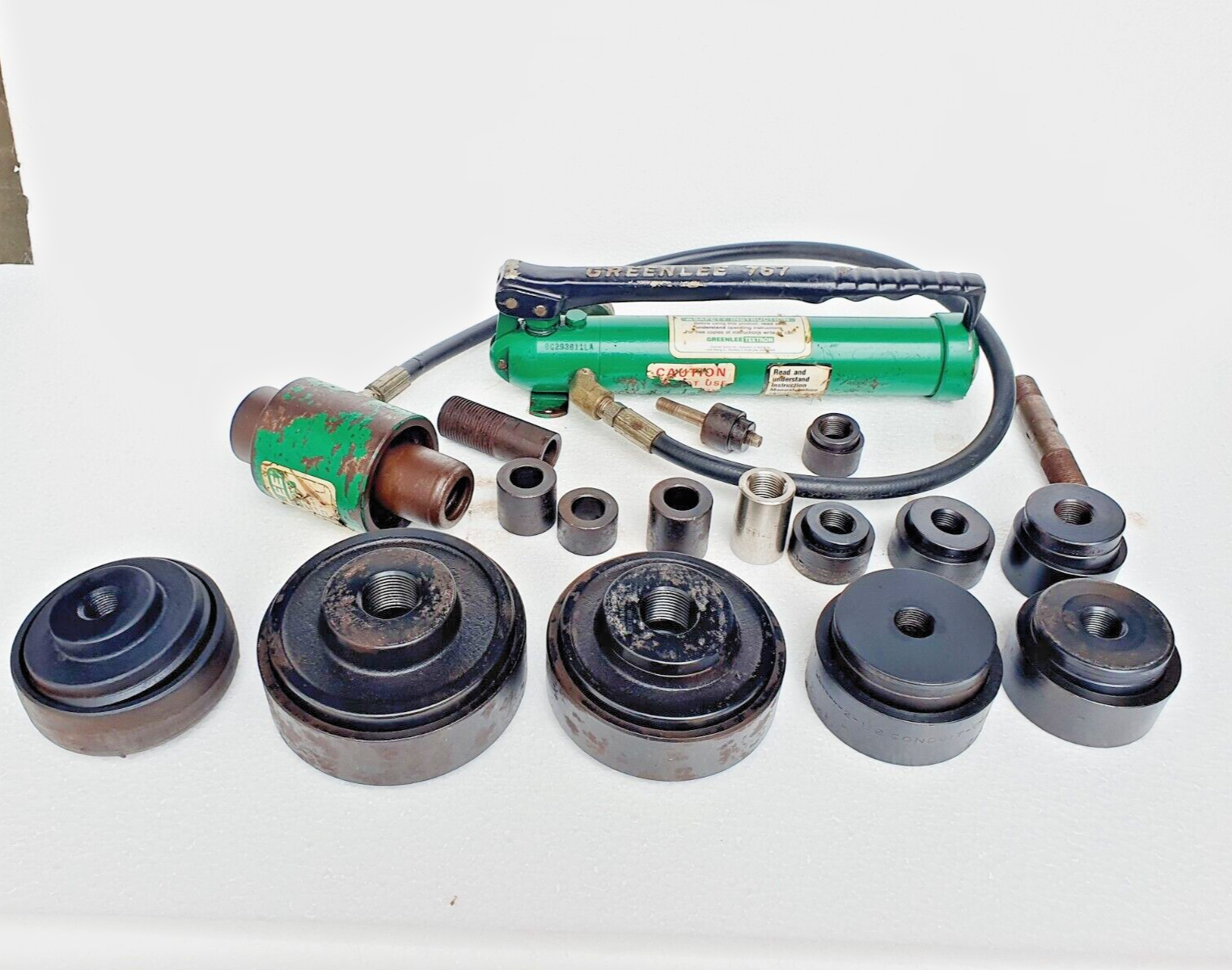 GREENLEE 7310 Hydraulic Knockout Punch Set 11Ton, 1/2 to 4" Conduit eBay