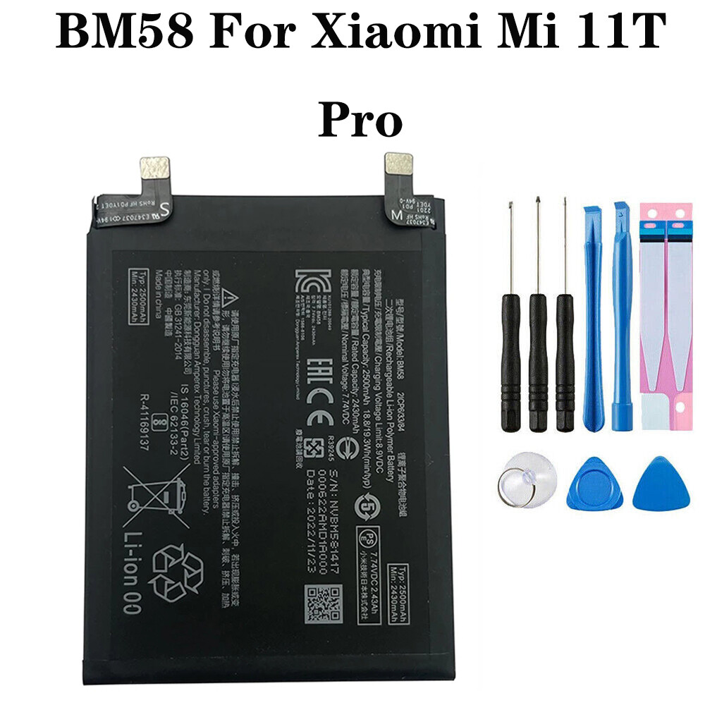 New Replacement 5000mAh Phone Battery BM58 For Xiaomi Mi 11T Pro +