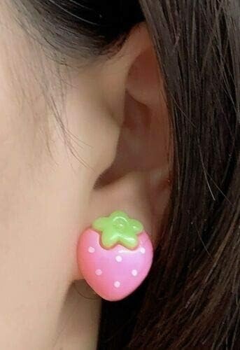 Children's Kids CLIP ON Earrings Studs - Fruits Candy Xmas Bday Gift Box Set UK - Picture 3 of 3