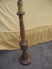 ANTICO CANDELABRO LEGNO DORATO FINE '800 TOSCANA - VENTOLA IN TELA CHIARA 
