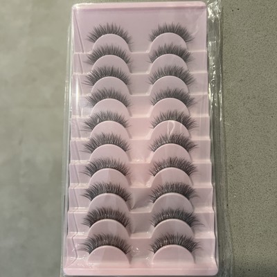 10Pairs 3D Mink False Eyelashes Wispy Cross Long Thick Soft Long Fake Eye Lashes