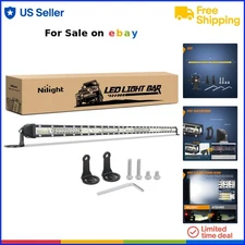 Slim LED Light Bar 40 Inch 104LED Single Row Flood Spot Combo Offroad Lights