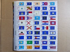 Full Sheet of 50 Bicentennial Era 50 State Flags - 13¢ Stamps Scott 1633 - 1682