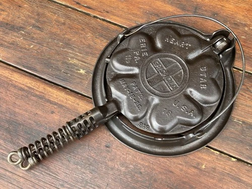 Griswold Cast Iron Hearts and Stars Waffle Iron