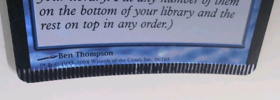 MTG Serum Visions Foil Miscut Factory Error Crimping NM / Unplayed Fifth Dawn - Image 4 of 4