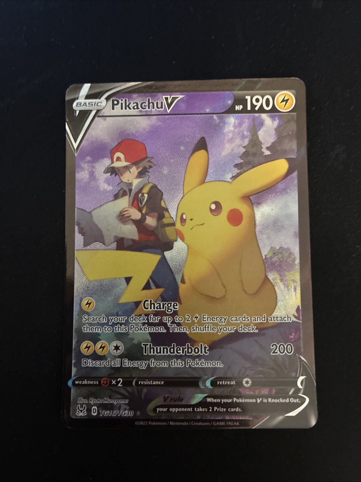 Pikachu V 2022 Sword & Shield: Lost Origin #TG16/TG30 Holo