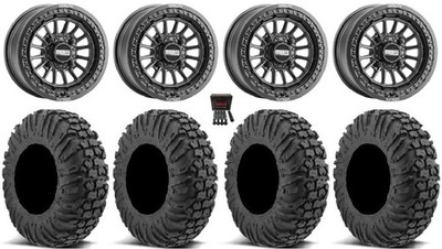 Metal FX Delta Bdlk 15'' Wheels Bk 32'' MotoVator Tires Pioneer 1K / Talon