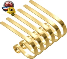 6 Pack Christmas Stocking Holders Mantel Stocking Hanger Christmas Decoration Su