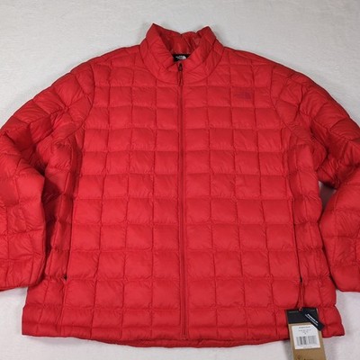 North Face Men's Thermoball Eco Puffer Jacket Men's Size 2XL Fiery Red Insulated