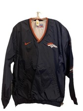 Nike NFL Pro Line Denver Bronco Reversible Pullover Wind Breaker Blue/Wht