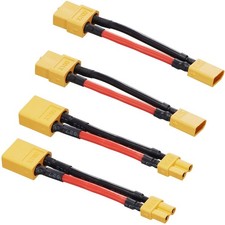 XT60 Male to XT30 Famale Adapter with 14AWG Cable and Male XT30 to Female XT6...