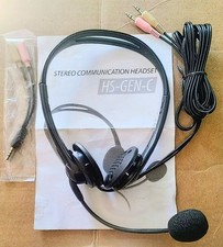 HS-GEN-C Stereo Communication Wired Headset with Microphone Boom Nuance Dragon