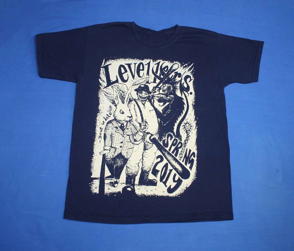 Levellers Shirt Spring Tour 2019 Rock Band Navy Tee  PH235 FREE SHIPPING