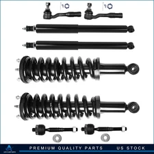 Front Rear Struts Spring Shocks Tie Rod Ends For 2003 - 2006 Toyota Tundra 4WD
