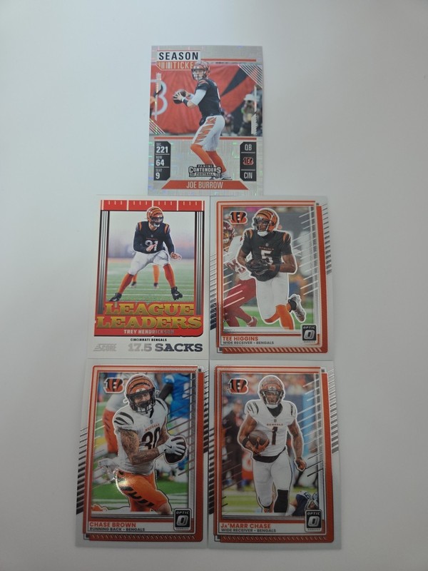 Joe Burrow, Chase Brown, Ja'marr Chase, Tee Higgins, Trey Henderson - Bengals 5*