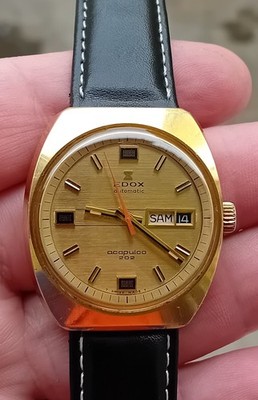 EDOX Acapulco 202 Automatic GOLD PLATED MEN'S 36MM
