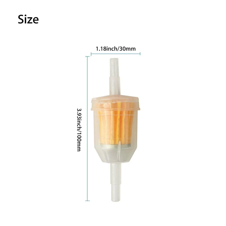 10 Pack 1/4" 5/16" Inline Fuel Gas Filter for Kawasaki Kohler Briggs GX Honda By - Image 3 of 4