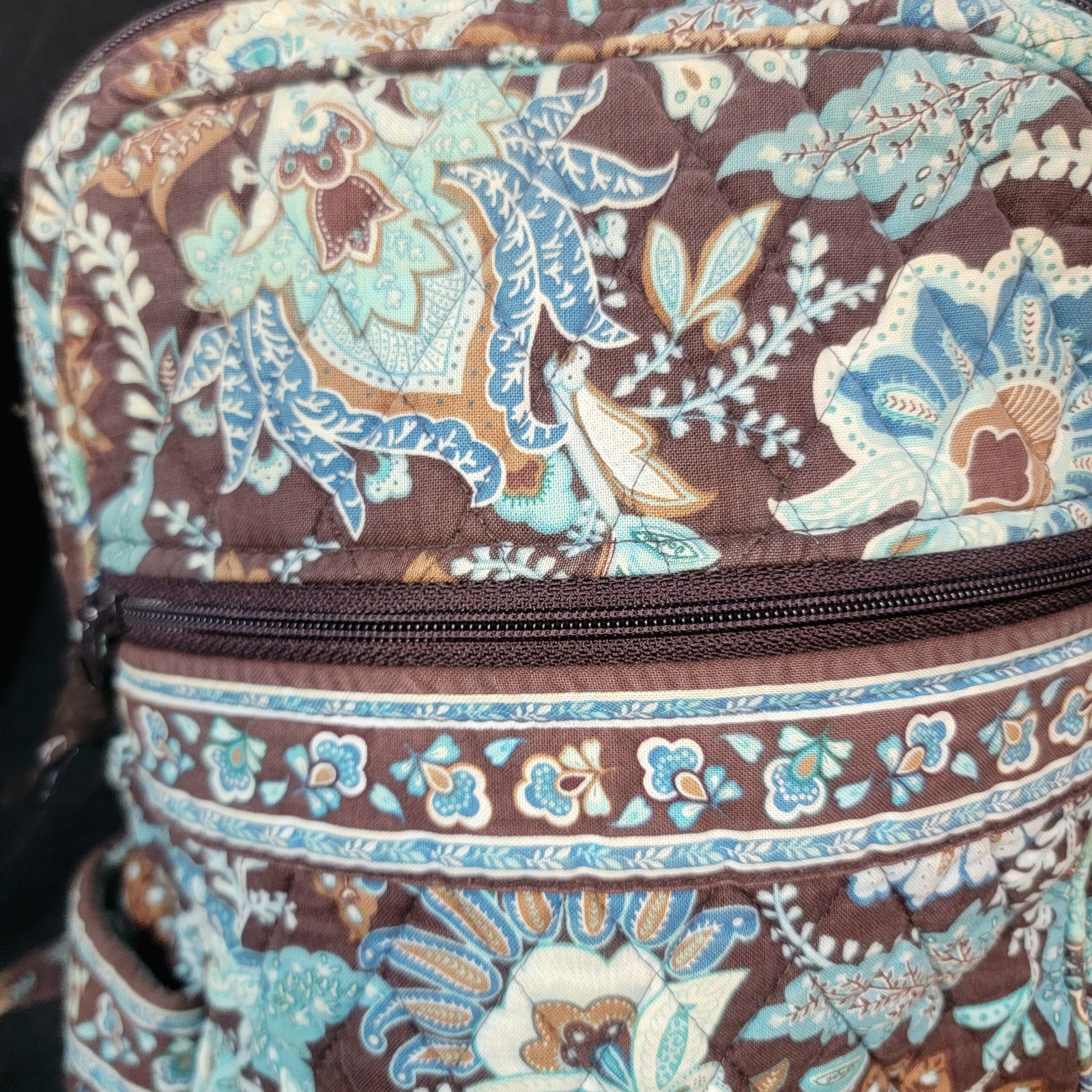 Vera Bradley Backpack Purse JAVA BLUE  9 X 12 Adj… - image 2