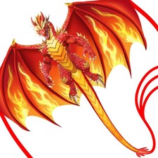 Large Red Fire Dragon Kite for Adults Easy to Fly Kite, Perfect for Holiday...