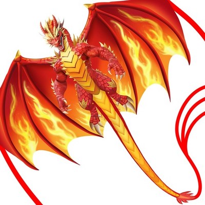 Large Red Fire Dragon Kite for & Adults Easy to Fly Kite, Perfect for Holiday...