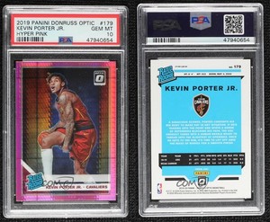 2019 Donruss Optic Rated Pink Hyper Prizm Kevin Porter Jr #179 PSA 10 Rookie RC