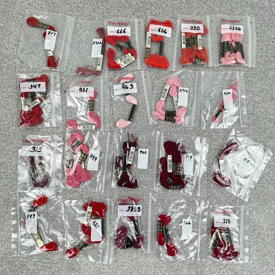 DMC Embroidery Floss Skeins Lot 350 Thread Cross Stitch - Image 2 of 4