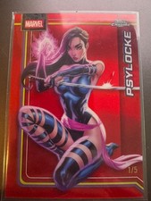 2026 Topps Chrome Marvel Psylocke #092 Red Refractor 1/5 Hit SSP Rare!