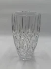Marquis Waterford 9" Crystal Vase, Sparkle Pattern, Vintage Centerpiece- Germany