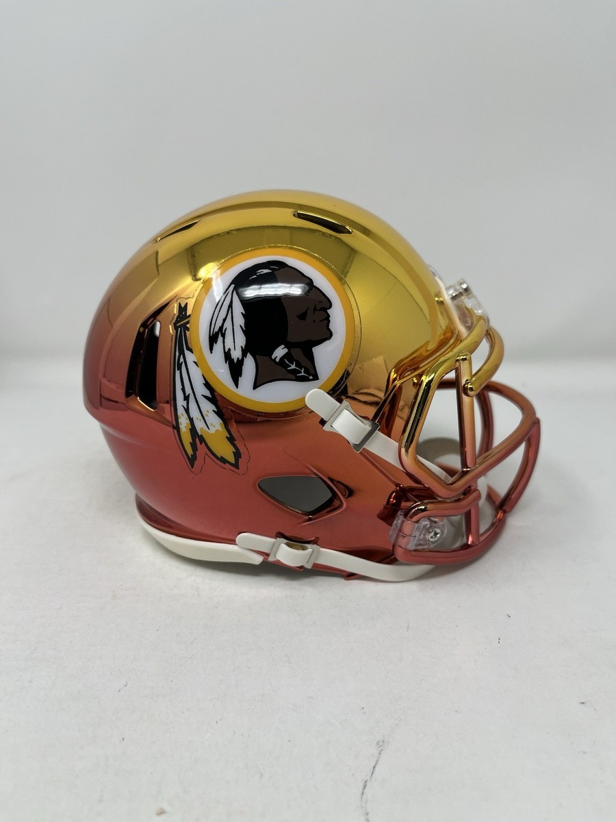 Redskins custom 2 tone CHROME riddell mini helmet | eBay