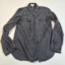Womens Bella Dahl Tencel Button Down Size Small Made IN USA Natural Fibers