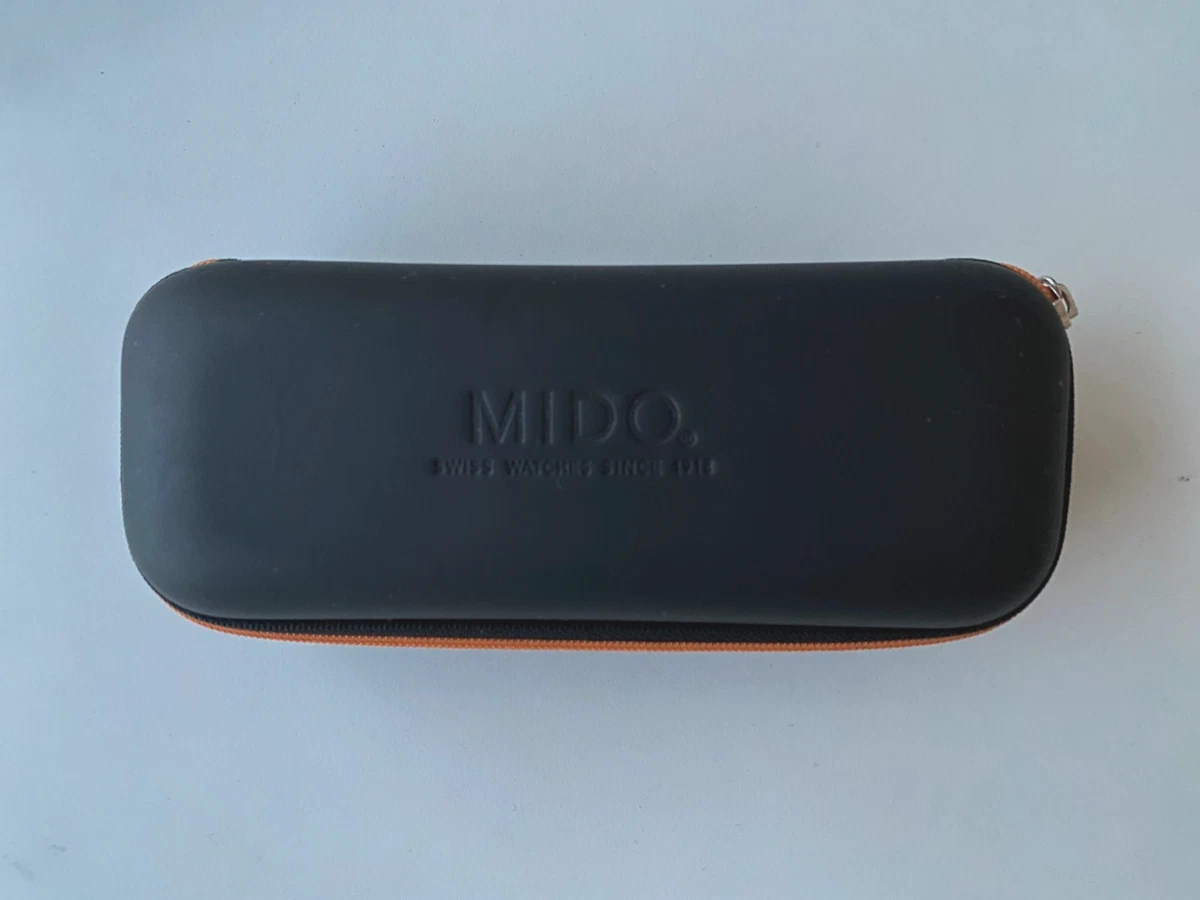 Mido Swiss Watches Empty Presentation Box Case Black Orange Leatherette Pillow Mido leather Travel Watch Case | eBay main image 3