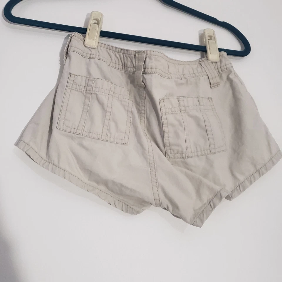 Y2K LEI Junior Mico Mini Caqui Botín Pantalones Cortos Talla 0 Preppy Ropa de Calle Verano Foto 2 de 4