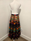 90s SOFT SURROUNDINGS MULTICOLOR & MULTI-PATTERN TIERED LONG BOHO SKIRT SZ M — photo 6